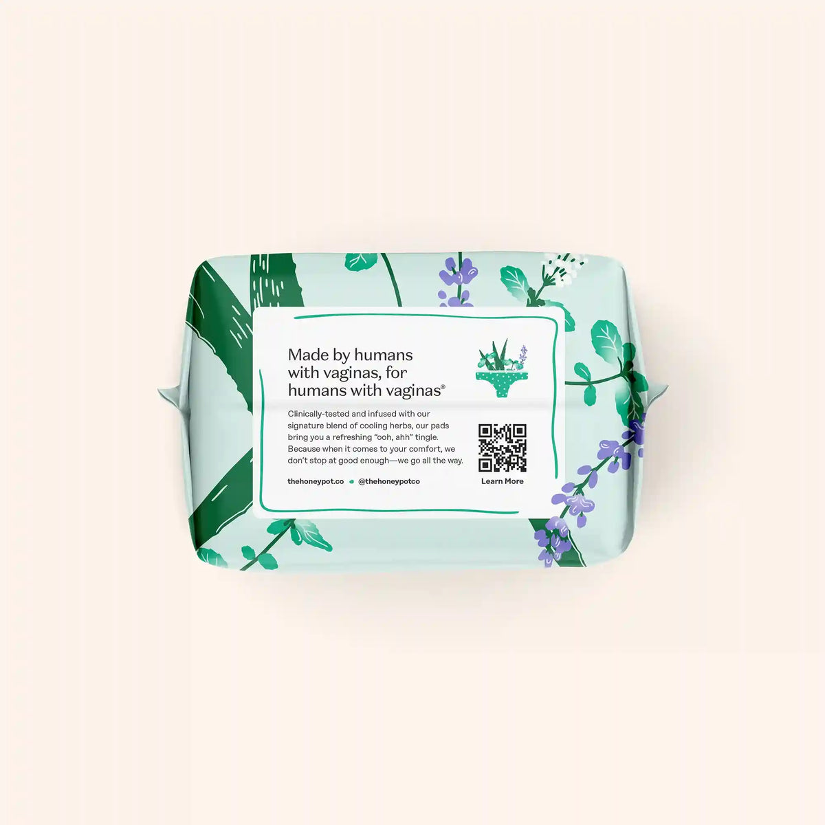 Organic Cotton Cover Cooling Herbal Infusion Regular Pads