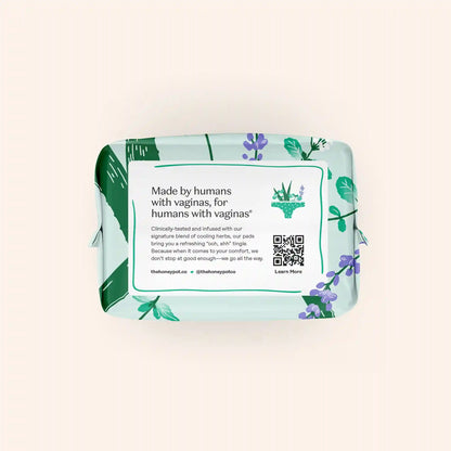 Organic Cotton Cover Cooling Herbal Infusion Super Pads