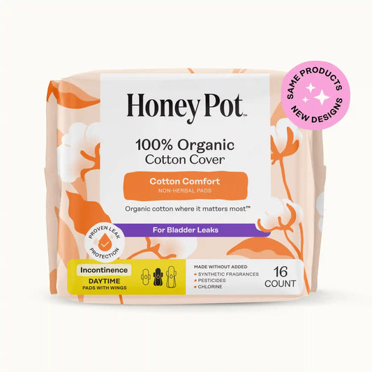 Incontinence 100% Organic Cotton Comfort Cover Daytime Pads