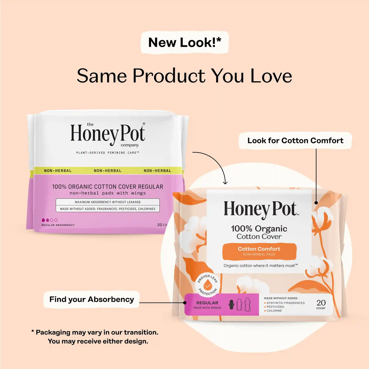 Organic Cotton Comfort Cover Regular Pads