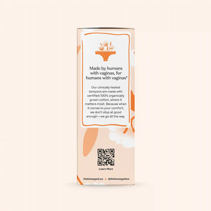 Duo Pack 100% Organically Grown Cotton BPA Free Plastic Applicator Tampons