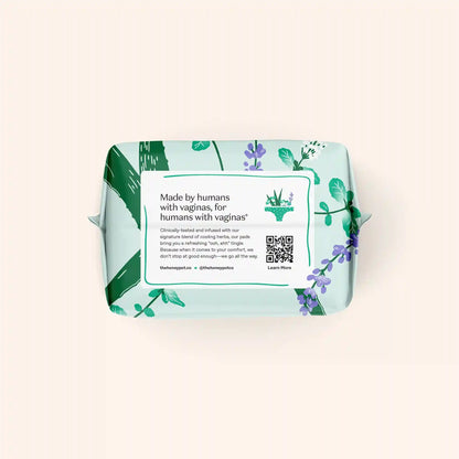 Organic Cotton Cover Cooling Herbal Infusion Regular Pads