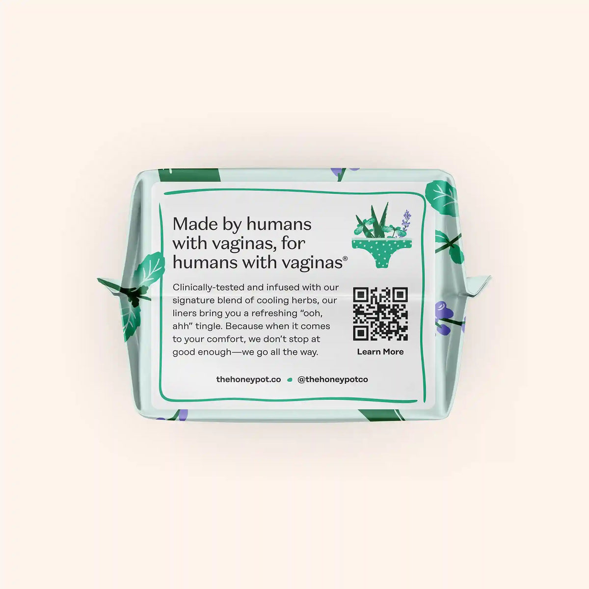 Organic Cotton Cooling Herbal Infusion Regular Liners — Medium Pack