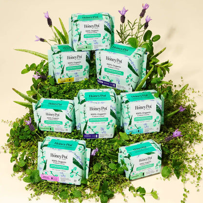 Incontinence Cooling Herbal Infusion 100% Organic Cotton Cover Nighttime Pads