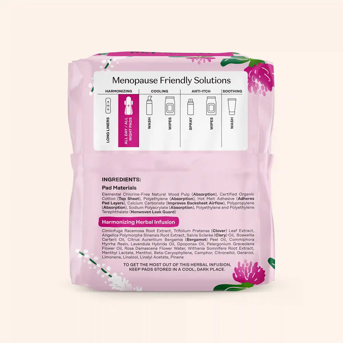 Peri-menopause Harmonizing Herbal Infusion All Day/All Night Pads