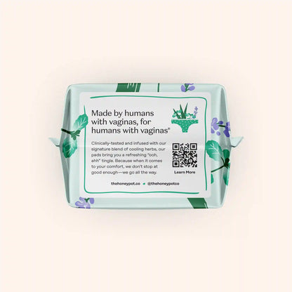 Organic Cotton Cooling Herbal Infusion Regular Pads — Medium Pack