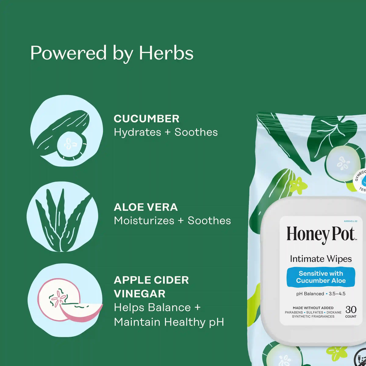 Sensitive with Cucumber Aloe Intimate Wipes