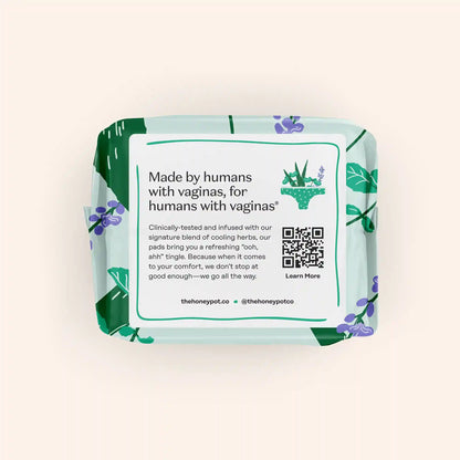 Organic Cotton Cover Cooling Herbal Infusion Heavy Flow Overnight Pads
