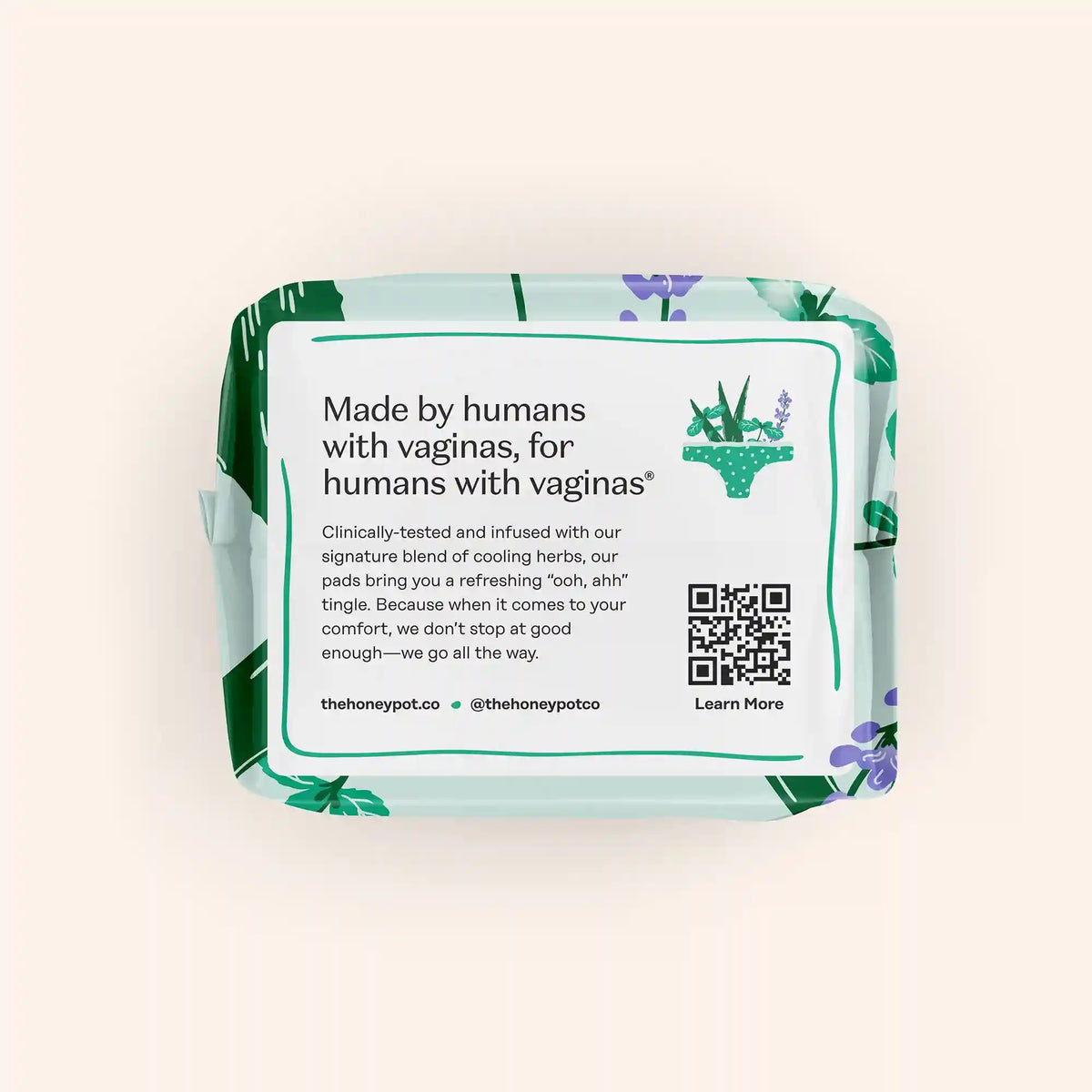 Organic Cotton Cover Cooling Herbal Infusion Heavy Flow Daytime Pads