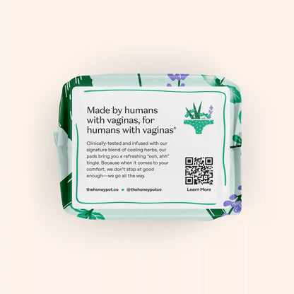 Organic Cotton Cover Cooling Herbal Infusion Heavy Flow Daytime Pads
